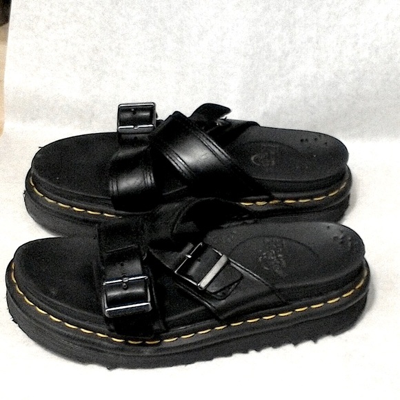 Dr. Martens Double Strap Leather Platform Softwair Footbed Sandals size 6 Women - Picture 2 of 7